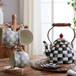 Sale MacKenzie-Childs Sterling Check Enamel Mug