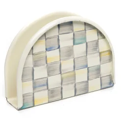 Sale MacKenzie-Childs Sterling Check Enamel Napkin Holder