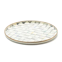 MacKenzie-Childs Sterling Check Enamel Round Tray