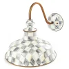 Sale MacKenzie-Childs Sterling Check Enamelware Barn Sconce