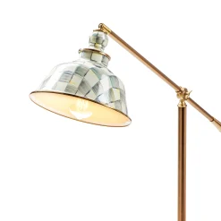 Hot MacKenzie-Childs Sterling Check Enamelware Reading Floor Lamp