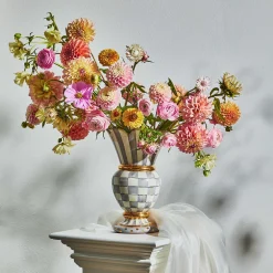 Hot MacKenzie-Childs Sterling Check Great Vase