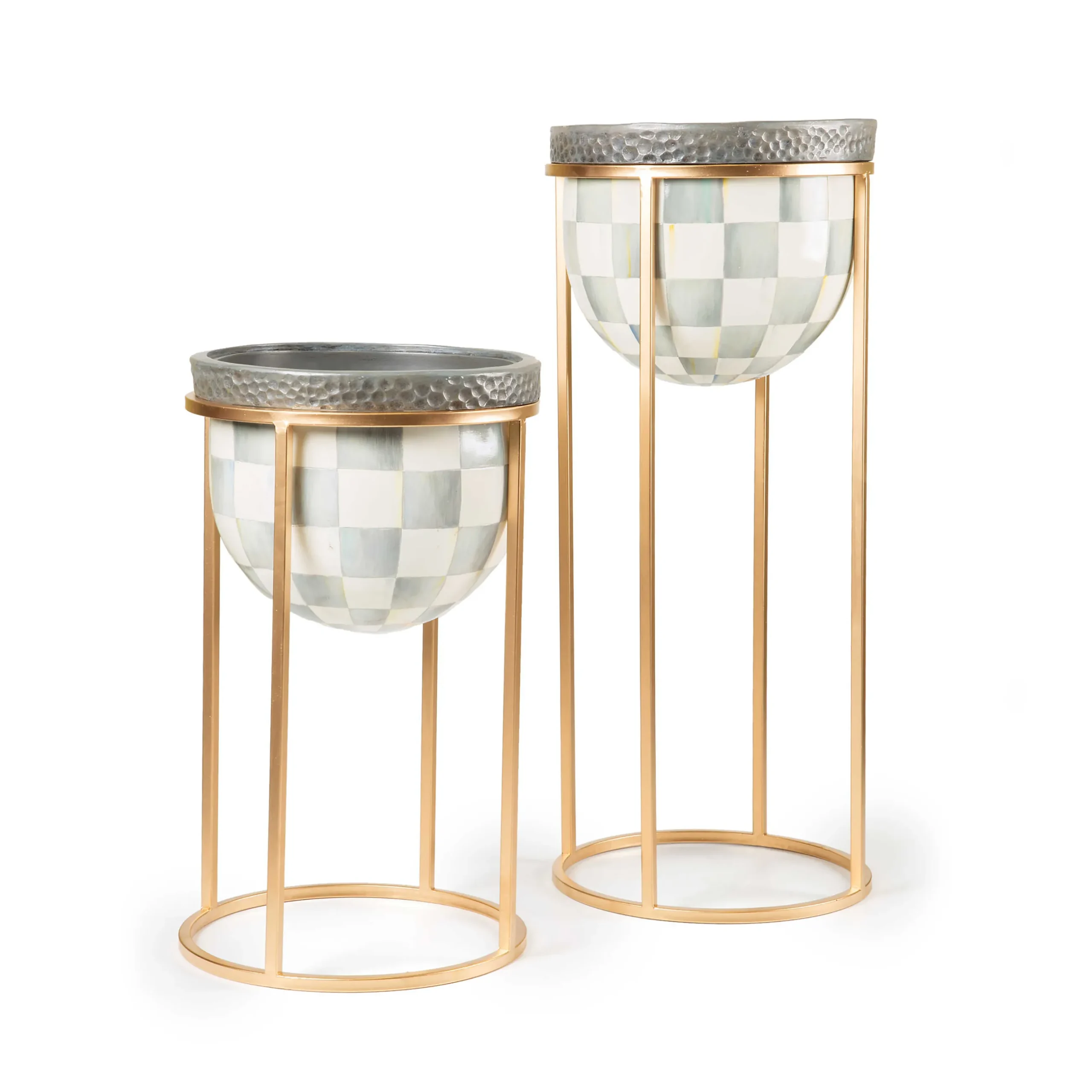 Online MacKenzie-Childs Sterling Check Plant Stand - Short