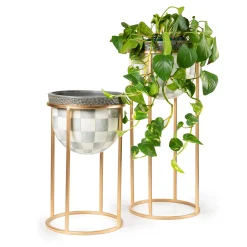 Online MacKenzie-Childs Sterling Check Plant Stand - Short