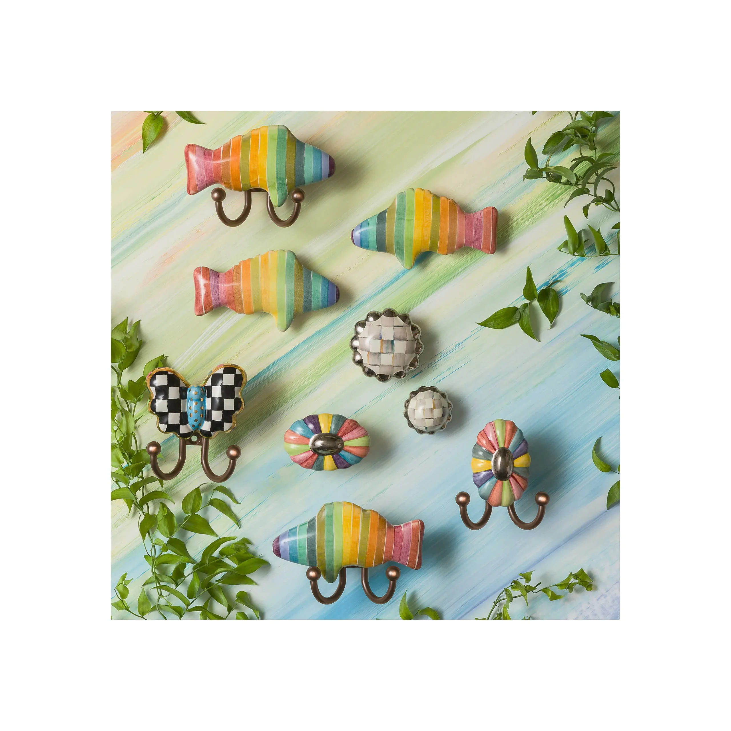 Best MacKenzie-Childs Sterling Check Round Knob