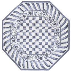 Clearance MacKenzie-Childs Sterling Check Rug - 6' Octagon
