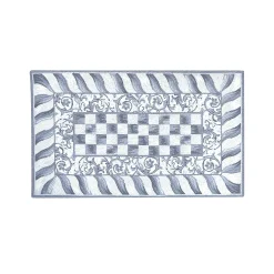 Best MacKenzie-Childs Sterling Check Rug - 3' X 5'