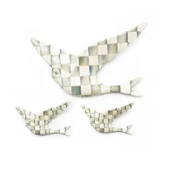 MacKenzie-Childs Sterling Check Swallowtail Wall Decor