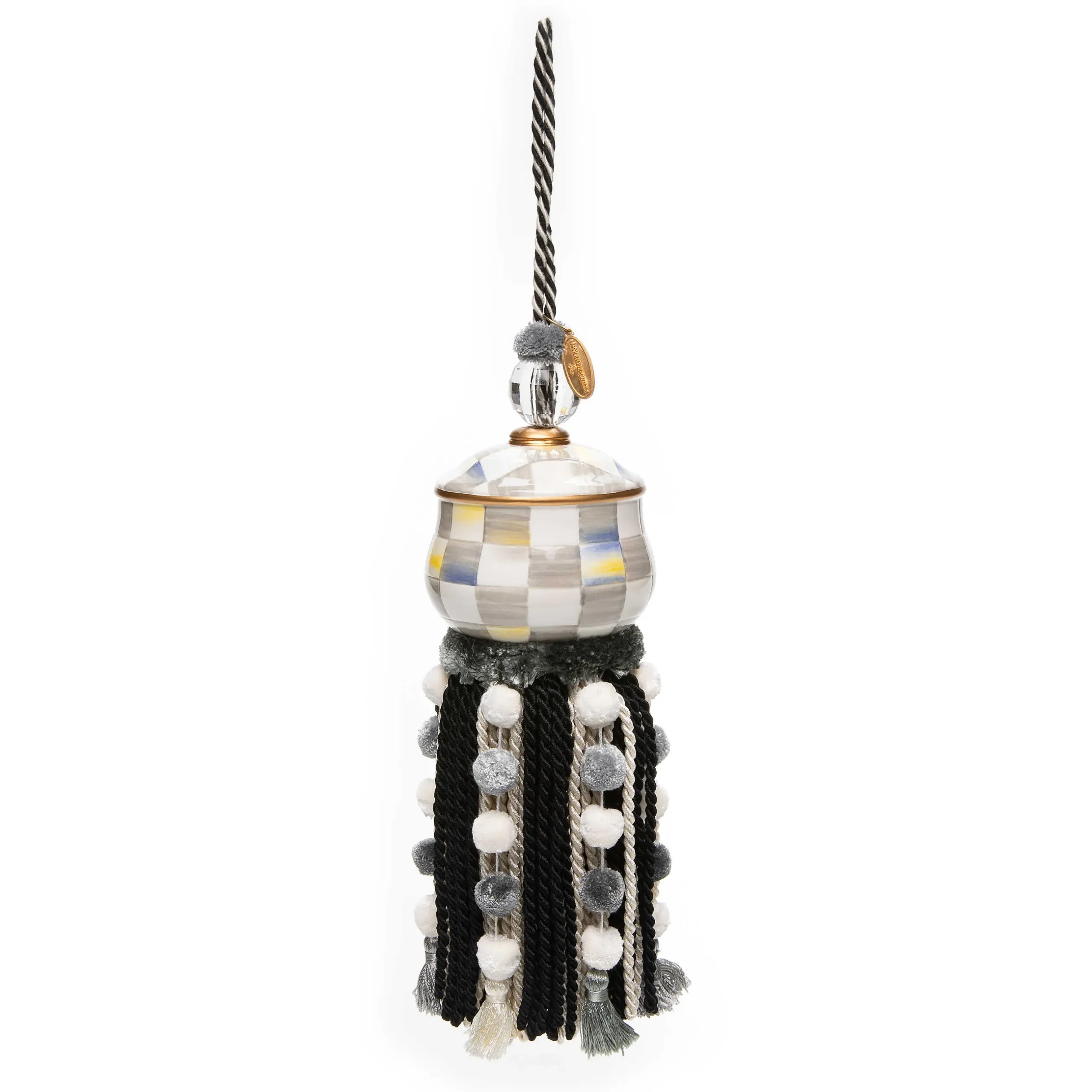Outlet MacKenzie-Childs Sterling Check Tassel
