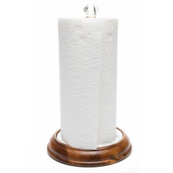 Best MacKenzie-Childs Sterling Check Wood Paper Towel Holder