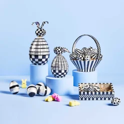 Discount MacKenzie-Childs Sterling Stripe Eggs - Set Of 4