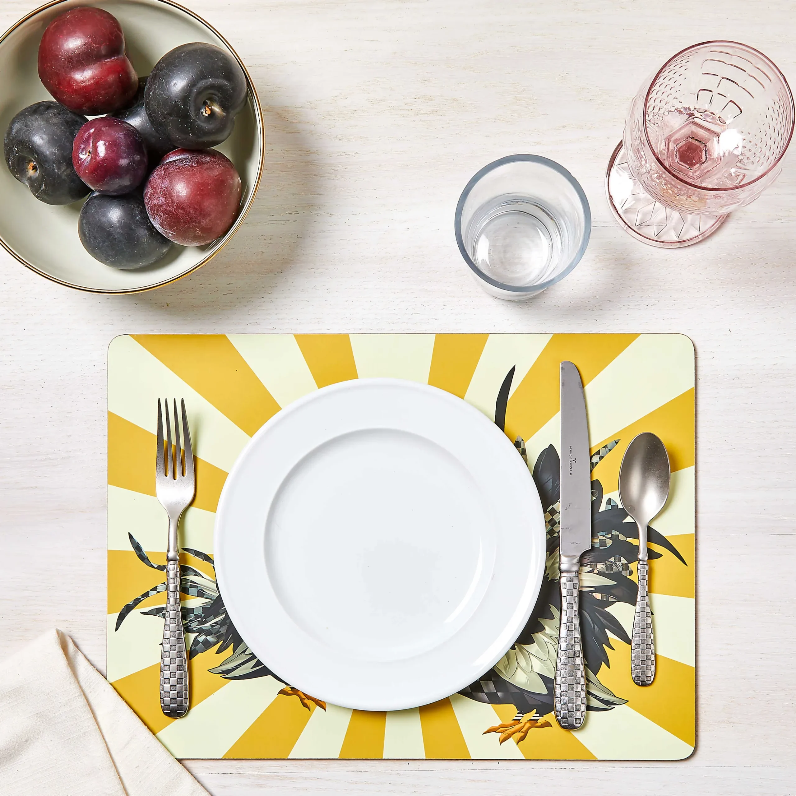 Sale MacKenzie-Childs Sunrise Rooster Cork Back Placemats - Set Of 4