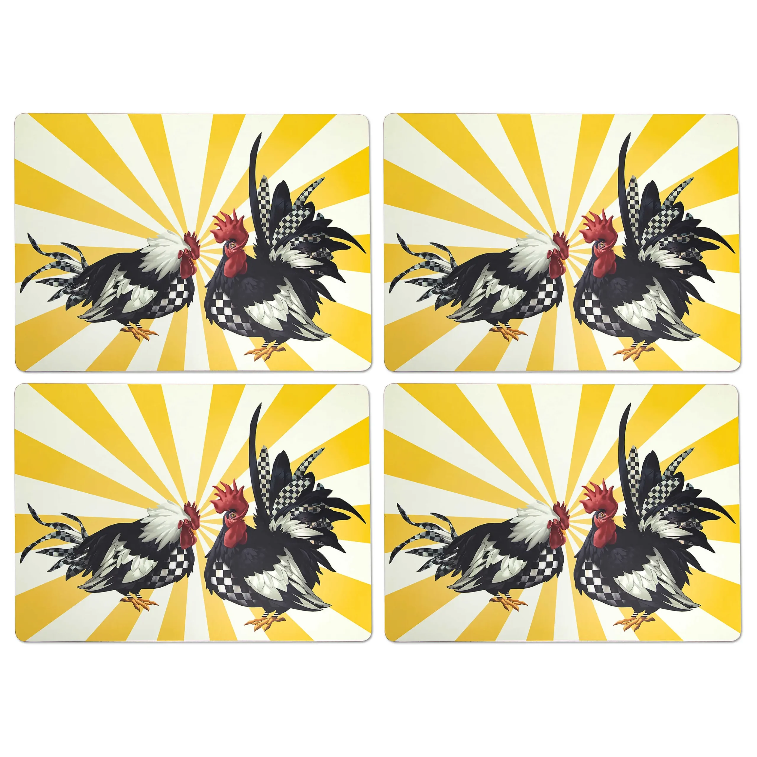 Sale MacKenzie-Childs Sunrise Rooster Cork Back Placemats - Set Of 4