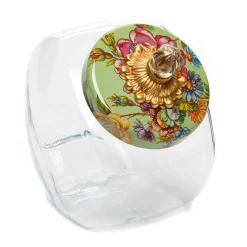 Discount MacKenzie-Childs Sweets Jar With Flower Market Enamel Lid - Green