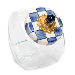 Best MacKenzie-Childs Sweets Jar With Royal Check Enamel Lid