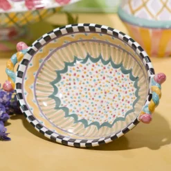 Best MacKenzie-Childs Taylor Large Footed Serving Dish - Odd Fellows