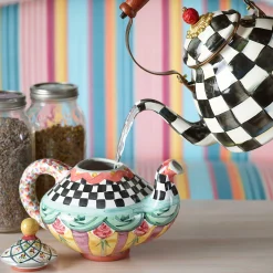 Sale MacKenzie-Childs Taylor Teapot - Odd Fellows