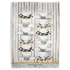 Hot MacKenzie-Childs Tea Cups Dish Towel