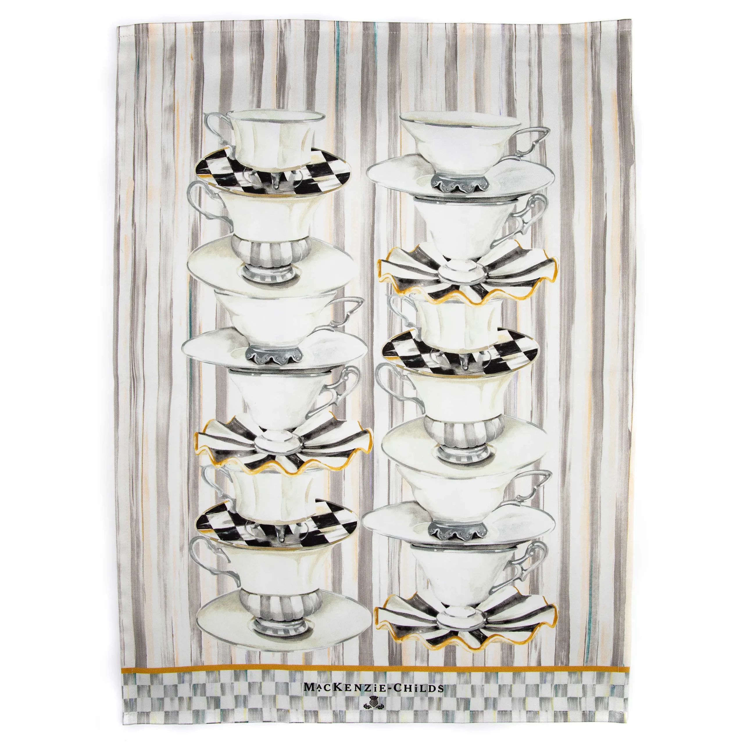 Hot MacKenzie-Childs Tea Cups Dish Towel