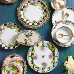 Sale MacKenzie-Childs Thistle & Bee Dinner Plate - Ribbon