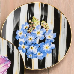 Discount MacKenzie-Childs Thistle & Bee Salad Plate - Forget-Me-Not
