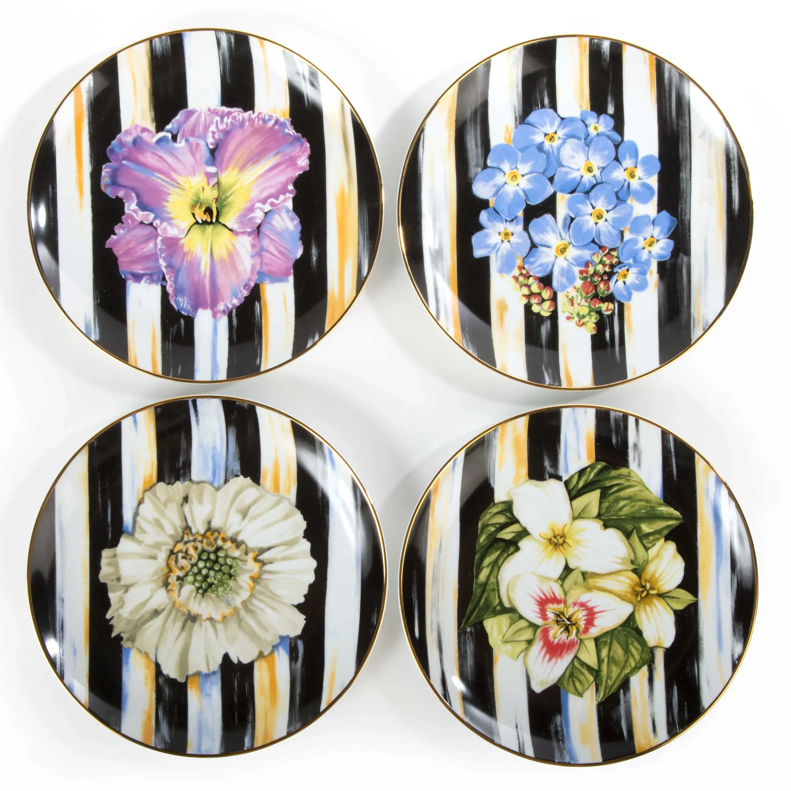 Hot MacKenzie-Childs Thistle & Bee Salad Plate - Iris