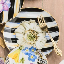 New MacKenzie-Childs Thistle & Bee Salad Plate - The Bride