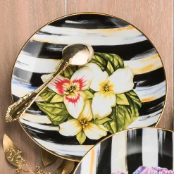 Hot MacKenzie-Childs Thistle & Bee Salad Plate - Trillium