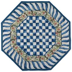 MacKenzie-Childs Truly Royal Check Rug - 6' Octagon