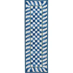 Online MacKenzie-Childs Truly Royal Check Rug - 2'6" X 8' Runner