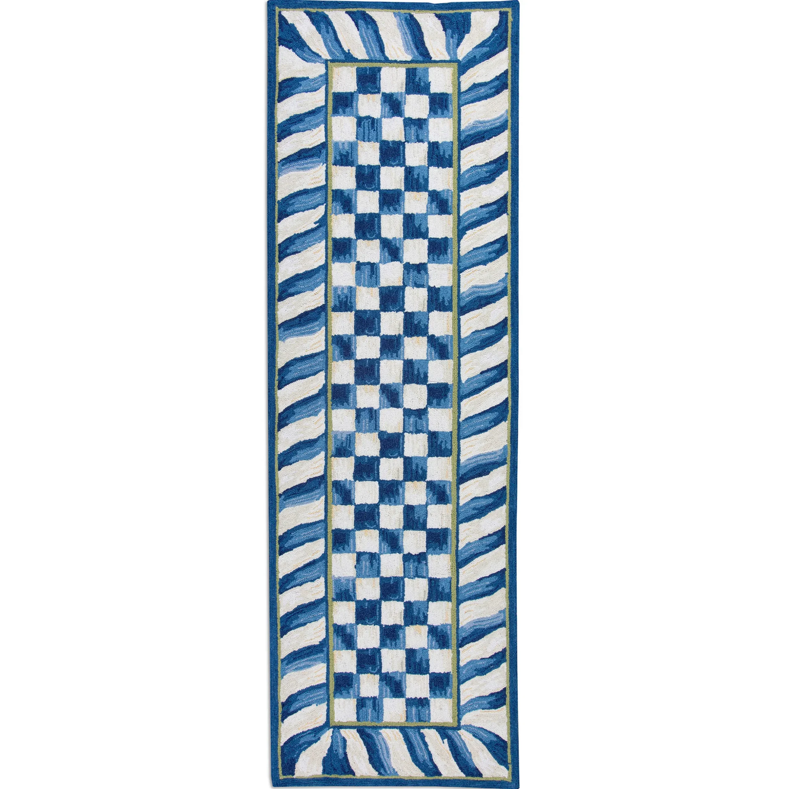 Online MacKenzie-Childs Truly Royal Check Rug - 2'6" X 8' Runner