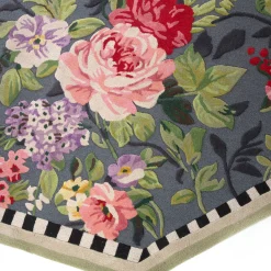 Best MacKenzie-Childs Tudor Rose Rug - 6' Octagon