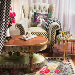 Best MacKenzie-Childs Tudor Rose Rug - 5' X 8'