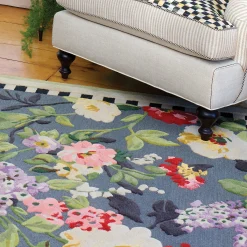 New MacKenzie-Childs Tudor Rose Rug - 8' X 10'