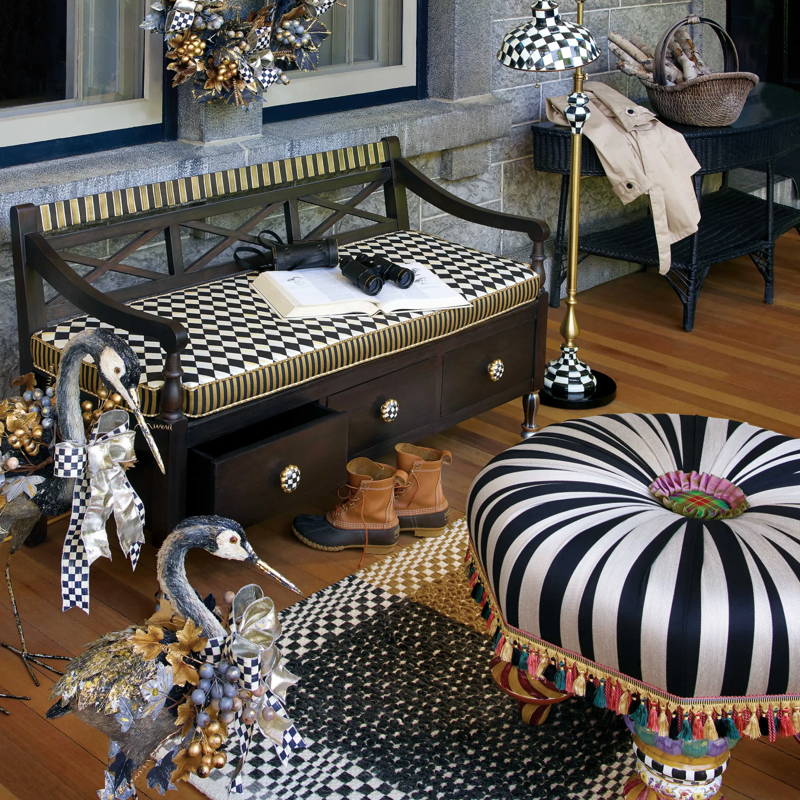 MacKenzie-Childs Vendage Bench