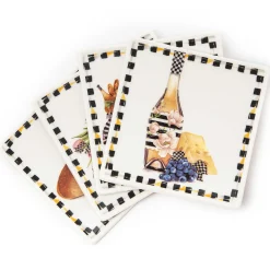 MacKenzie-Childs Vino Alfresco Coasters - Set Of 4
