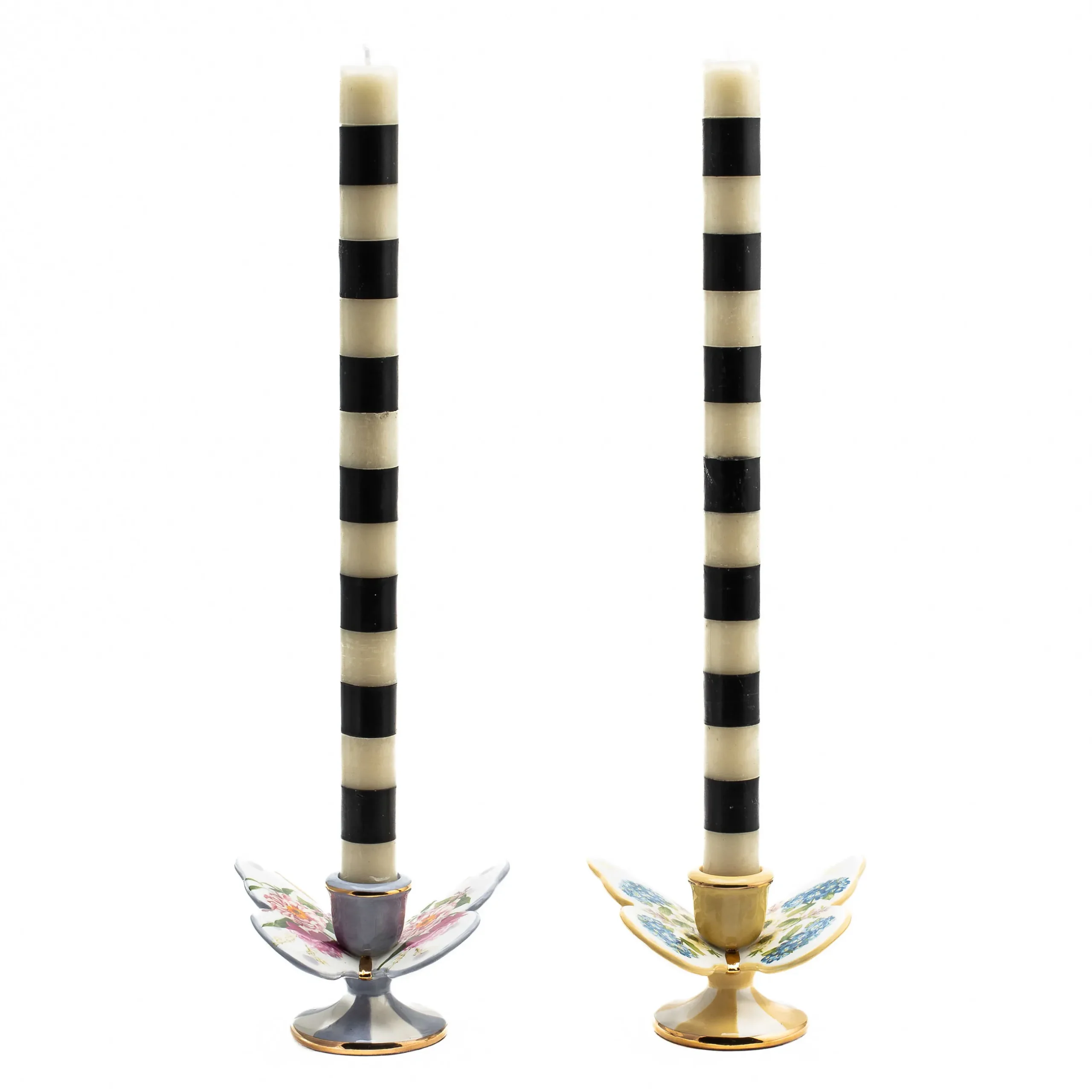 MacKenzie-Childs Wildflowers Butterfly Candle Holders - Set Of 2