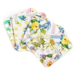 MacKenzie-Childs Wildflowers Cork Back Coasters - Set Of 4