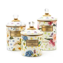 Hot MacKenzie-Childs Wildflowers Enamel Large Canister - Green