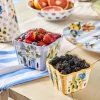 Outlet MacKenzie-Childs Wildflowers Large Berry Basket - Blue