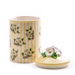 Sale MacKenzie-Childs Wildflowers Large Canister - Yellow