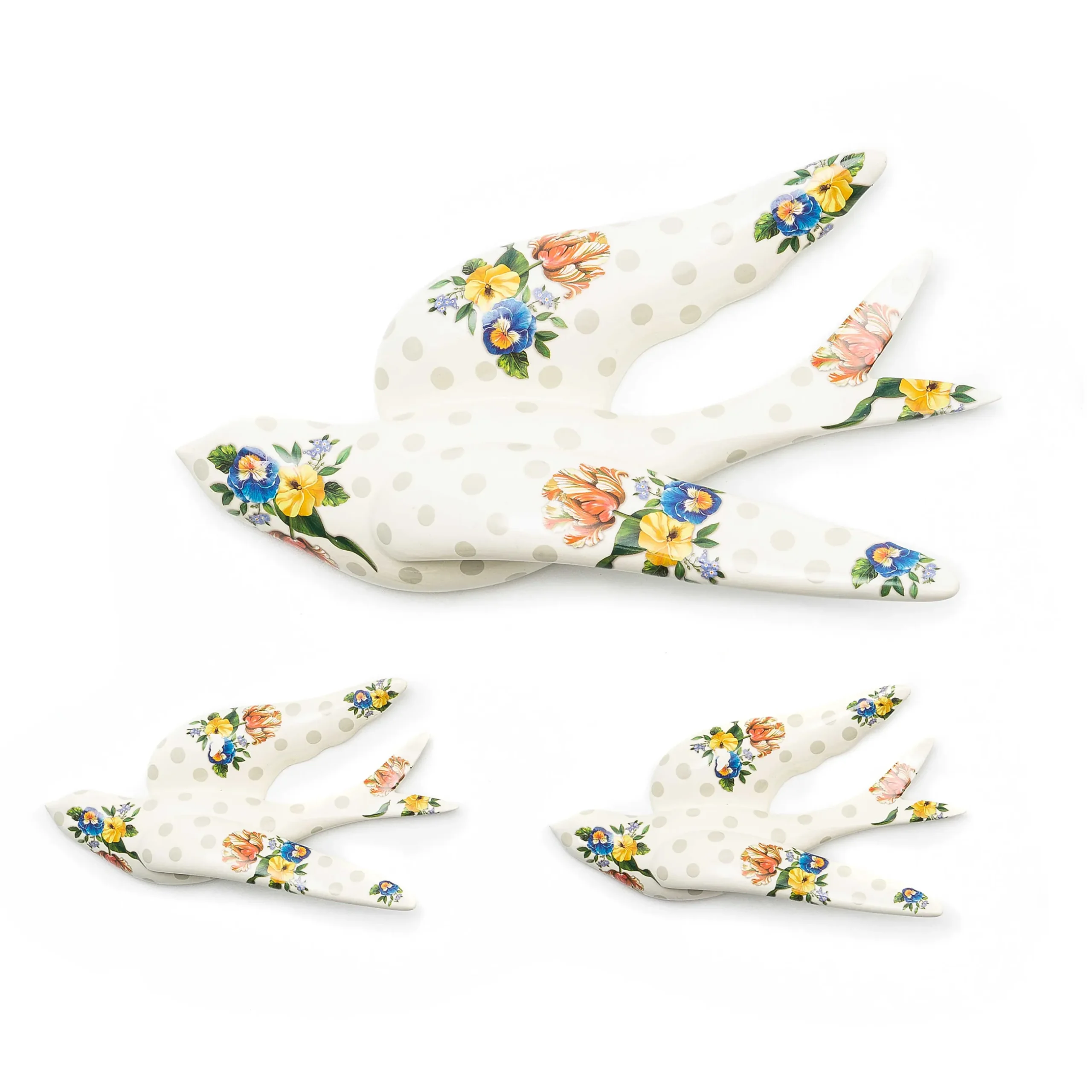 Discount MacKenzie-Childs Wildflowers Swallowtail Wall Decor - Grey