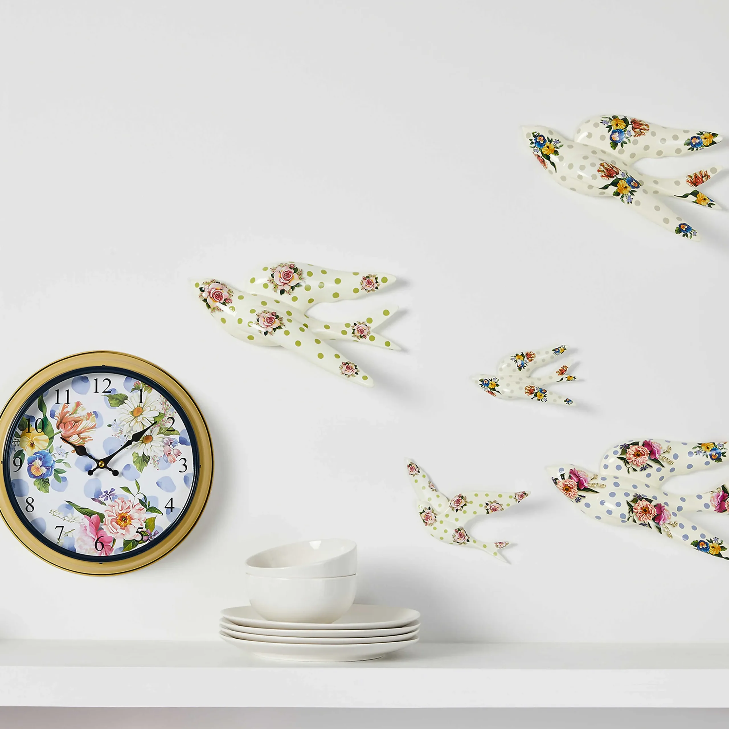 Best MacKenzie-Childs Wildflowers Wall Clock