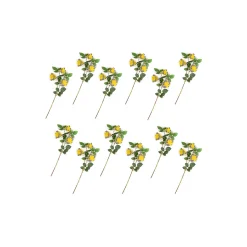 Hot MacKenzie-Childs Wild Rose Spray Bouquet - Yellow - Set Of 12