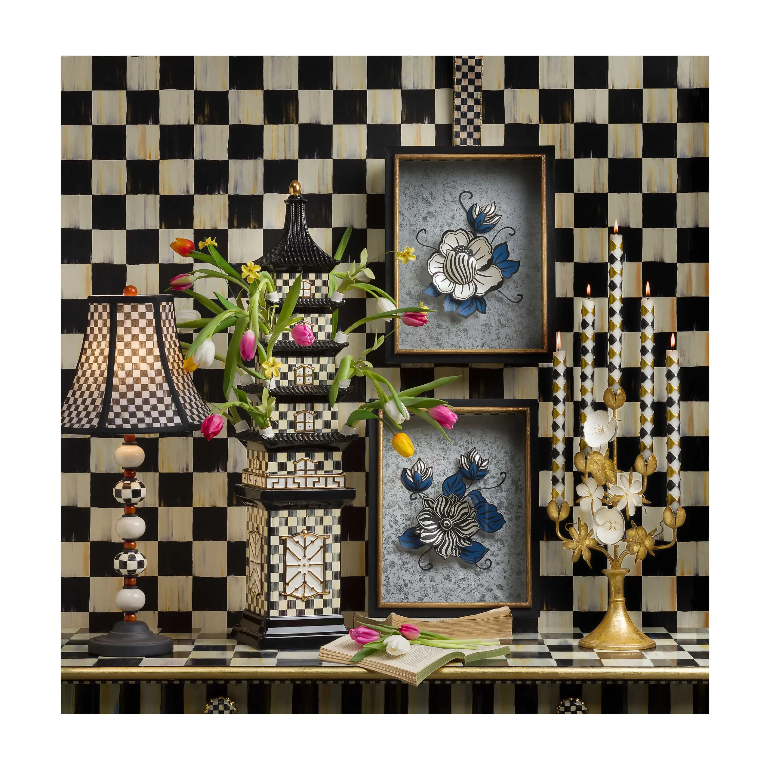 Hot MacKenzie-Childs Yo-Yo Table Lamp