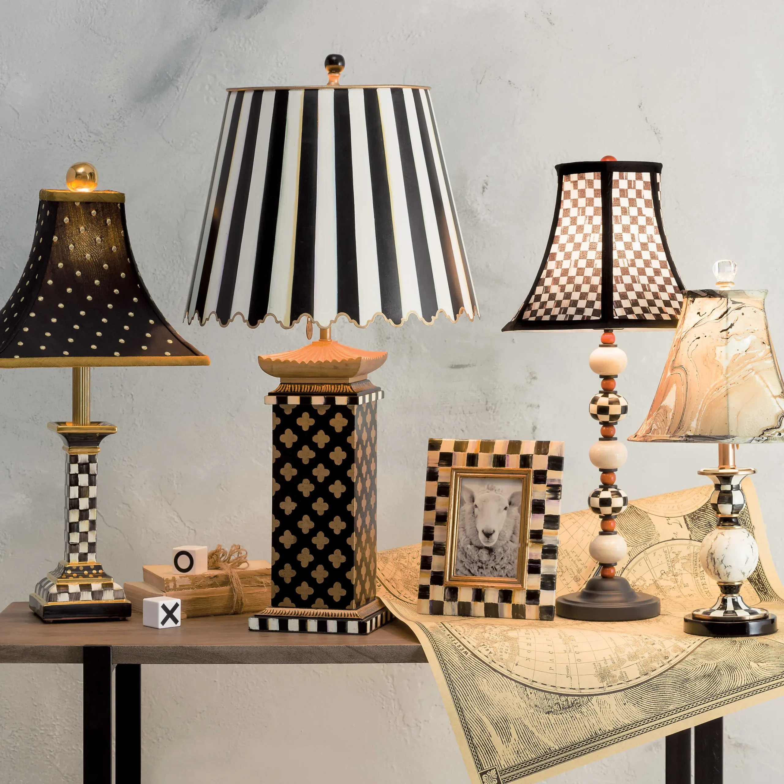 Hot MacKenzie-Childs Yo-Yo Table Lamp