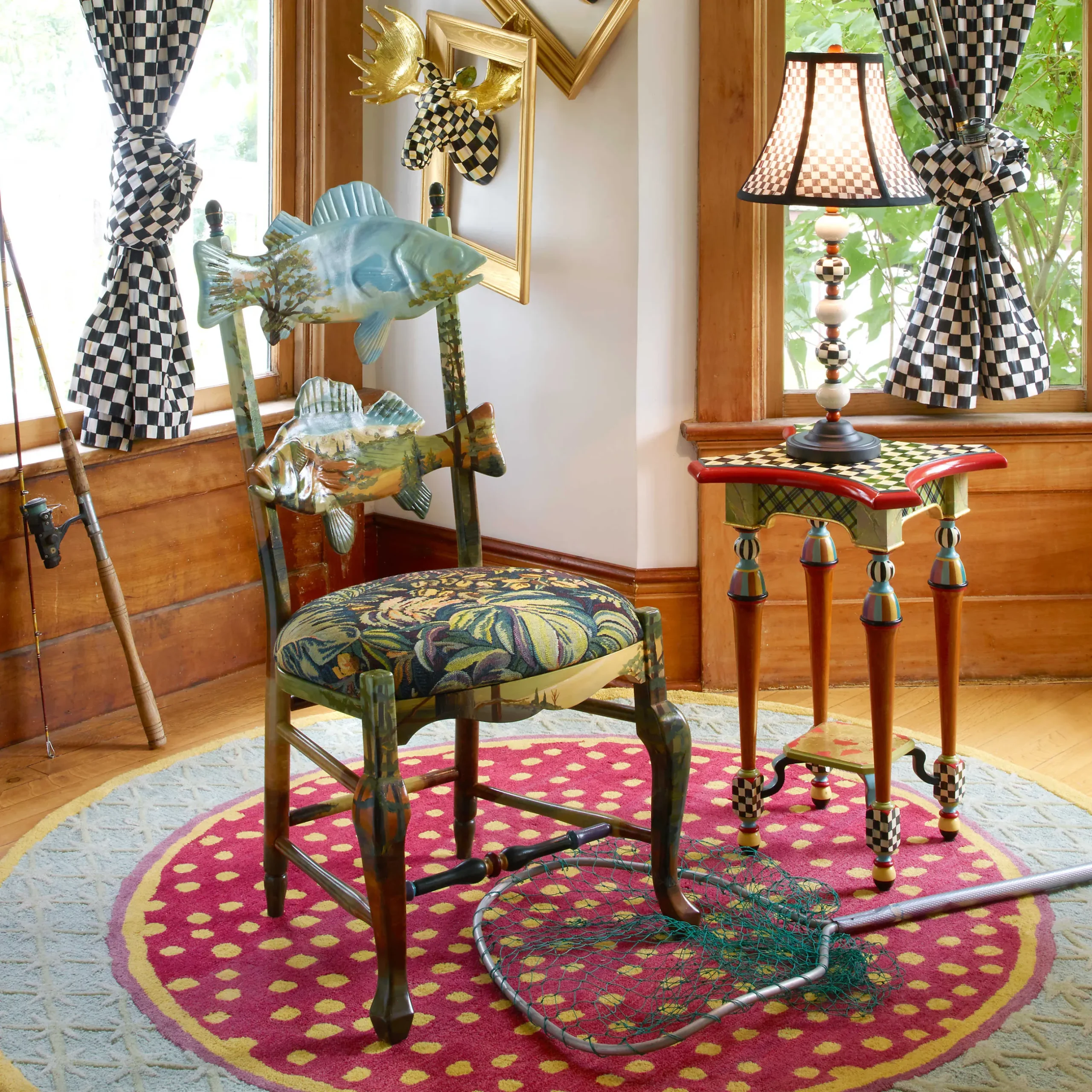 Hot MacKenzie-Childs Yo-Yo Table Lamp