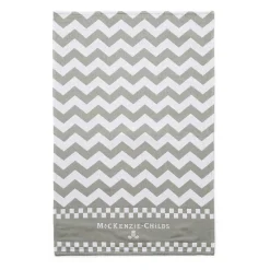 Clearance MacKenzie-Childs Zig Zag Dish Towels - Sterling - Set Of 3
