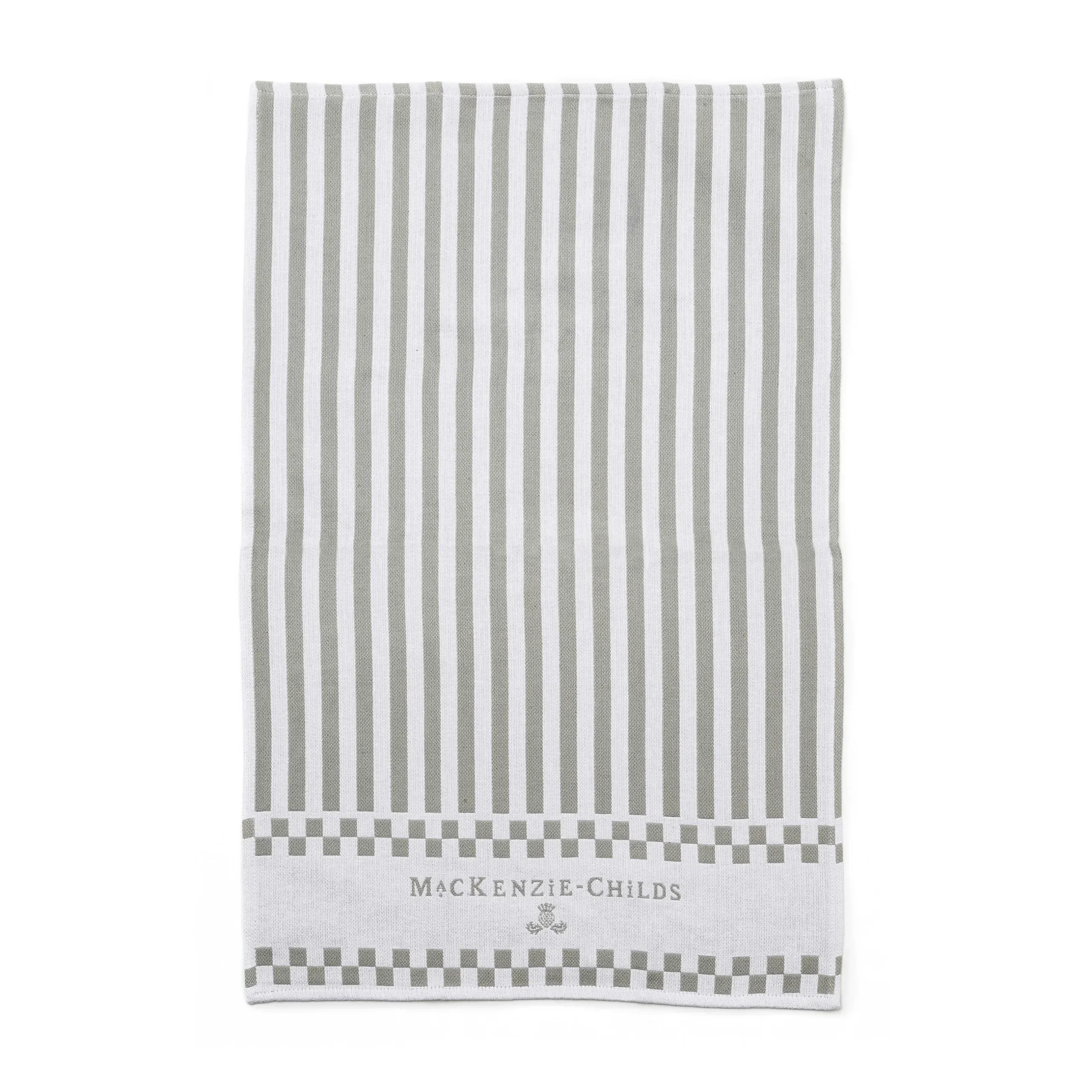 Clearance MacKenzie-Childs Zig Zag Dish Towels - Sterling - Set Of 3