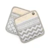 Best MacKenzie-Childs Zig Zag Potholder - Sterling - Set Of 2